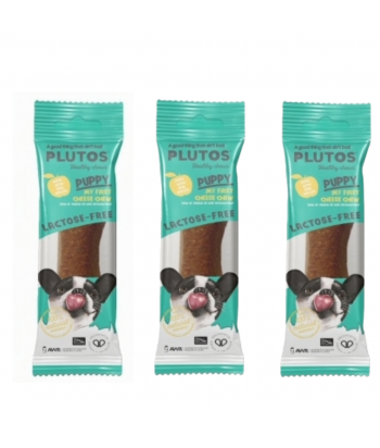 Plutos Chews Puppy de Queso, Manzana y Krill para Cachorros – Pack de 3