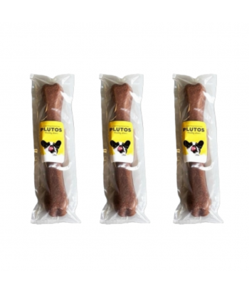 Plutos Chews Snack de Queso y Cordero para Perros – Pack de 3 x 80 g