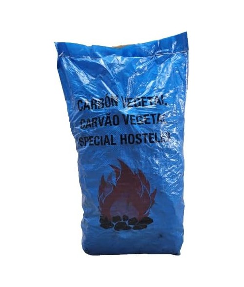 Carbón vegetal de encina para barbacoa en saco de 14 kg aproximadamente
